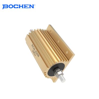 China RX24 250W 10ΩJ Gold-Aluminium-Gehäuse Wirewound-Leistungswiderstand mit Schrauben-Terminals zu verkaufen