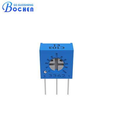 China 10 Ohms To 5 Megohms Cermet Trimmer Potentiometer 3362C Side Cross for sale