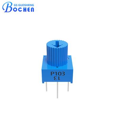 China 3362P 0,5w 103 104 202 203 204 501 502 Eenvoudig draaiende Cermet Trimmer Potentiometer met 5 mm knop Te koop