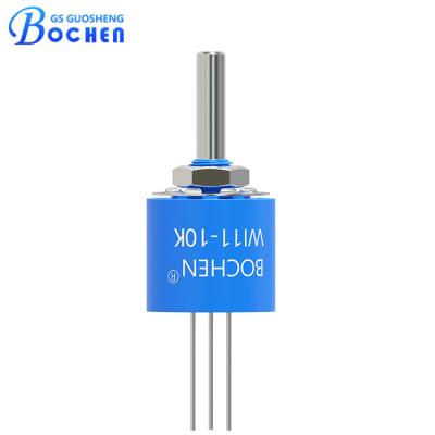 China Adjustable Shaft Single Turn Cermet Trimmer Potentiometer 100k for sale