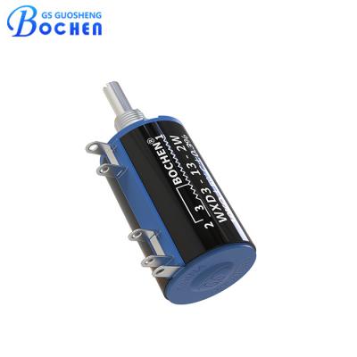 China 16mm Shaft Multiturn Wirewound Precision Potentiometer WXD3-13 2w 10k for sale