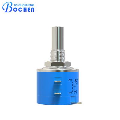 China 10 Turn 5k 20k 10k Ohms Wire Wound Potentiometer 3540 2w 5% ODM for sale