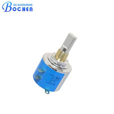 China Precision 10k Wire Wound Potentiometer Multi Turn Pot WXD10 2w 10k Ohm 10 Turn Te koop