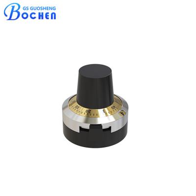 China Gold Turn Counting Dial Metal Potentiometer Dial Knob For Wirewound Potentiometer H-23-6A for sale