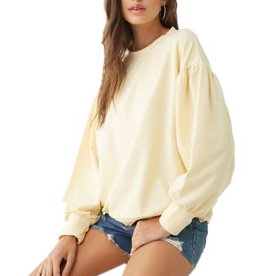 China Anti-pilling French Terry Crewneck Sweatshirt Custom Oversized Women for sale