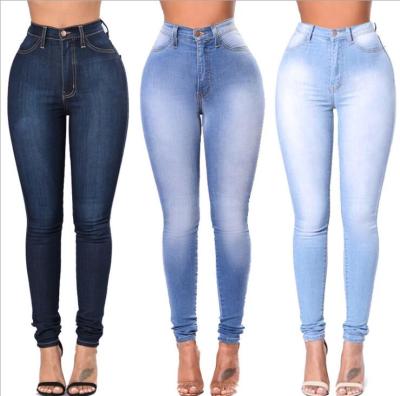 China Wholesale Fashion Windproof Women Plus Size High Waist Denim Cotton SkinnyJeans for sale