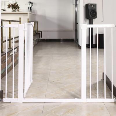 China Safety Gate For Baby Wholesale No Holes Needed Easy Installation Color Baby Stair Multiple Doors Safety Steel Material Gate for sale