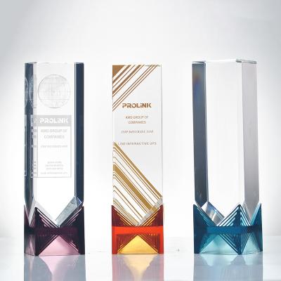 China All regions all regions professional manufacturing of Crystal Glazed Glass Trophy Corporate annual meeting activities award gifts for sale