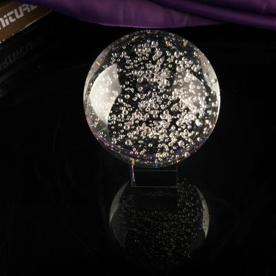 China Crystal Material Islamic Solid Islamic Ball with bubble inside for decoration for sale