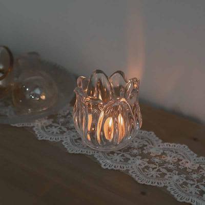 China Single Flower Crystal Candle Holder Home Romantic Atmosphere Crystal Jewelry Europe Factory Spot Fashion for sale