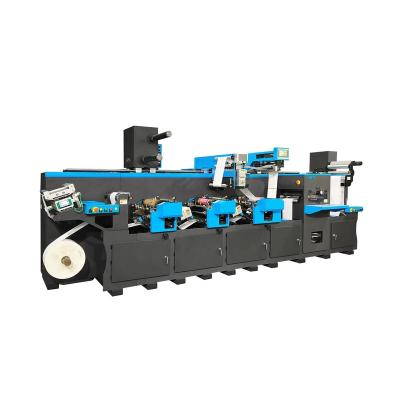 China Garment shops HONTEC multi function multi color flexo printing and cnc machine post press die cutting equipment for self adhesive film label for sale