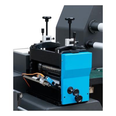 China Sticker Label HONTEC RDA-350-3C Rotary Round Die Cutting Machine With 3 Colors Flexographic Printing for sale