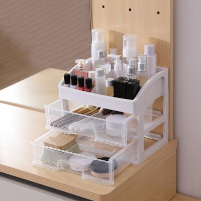 China Viable Cosmetic Container Jewelry Nail Polish Organizer Drawer Makeup Storage Box Desktop Sundries Storage Box for sale