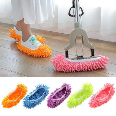 China Home Floor Sustainable Multi-Function Dust Slippers Lazy Mopping Shoes Floor Micro Fiber Shoe Cleaning Cleaning Covers for sale