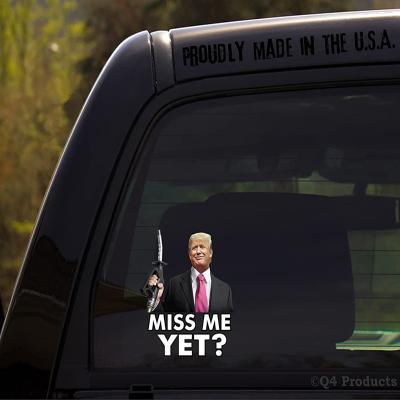 China Window Sticker DD22-44 Trump Miss Me Yet Funny Stickers Suitable for Laptop and Bumper Window 300Pcs Car Motorcycle Helmet Gas Pump for sale