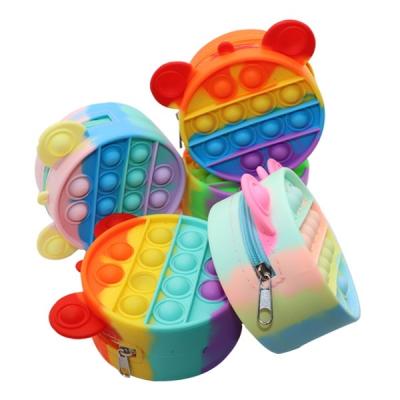 China Push Snaps Bubble Stress Reliever Push Toy Zipper Simple Purse Push Bubble Coin Storage Bag Sensory Wallet Compression AA22-23 for sale