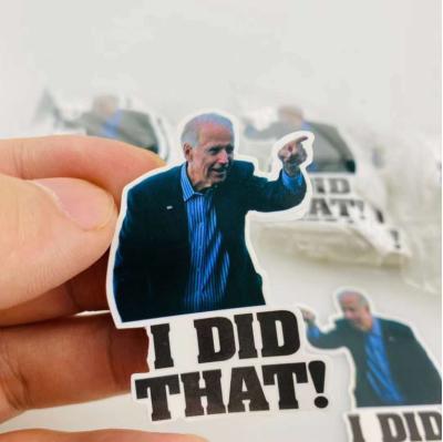 China Decorative Sticker 50/100pcs Biden I DID Presidential Decal Joe Biden Campaign Funny Stickers Waterproof USA Sticker Car Decal for sale