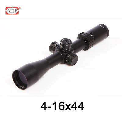 China Shockproof Metal Rilflescope OEM Crystal Clear Center Waterproof Fogproof Riflescope Aluminum Alloy 4-16x44mm Scope 25.4mm Military Level Tube for sale