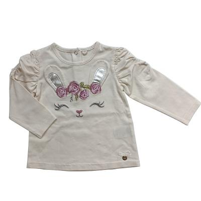 China Breathable Children Long Sleeve T-Shirt Custom Logo Printing 100% Cotton Baby Girl T Shirts for sale