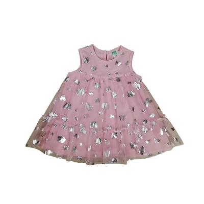 China Anti-wrinkle Casual strap Sleeveless Dresses Summer Sequined Butterfly Full Print Baby Girl Dresses for sale