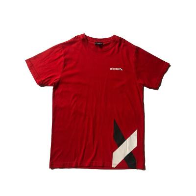 China QUICK DRY Custom Tshirt 100% Cotton Red Classic Short Sleeved Tee Summer Casual High Quality Men T Shirts for sale