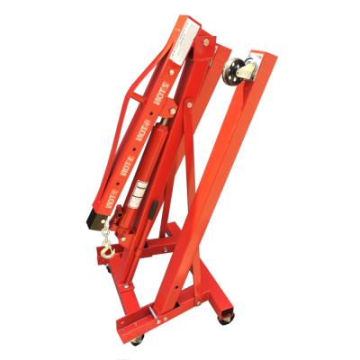 China Lifting Goods 2 Ton Best Selling Hydraulic Foldable Shop Crane For Engine Motor for sale