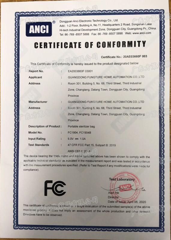 FCC - Guangdong Fungture Smart Home Co., Ltd.