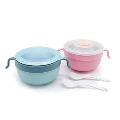 China Hot Selling Chinese Style 2022 PP Stainless Steel With Lid Kids Feeding Bowl Eco-friendly Baby Stainless Steel Food Warmer Bowl for sale