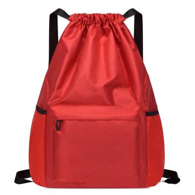 China Popular Custom Waterproof Drawstring Drawstring Customized Recyclable Customizable Sports Wholesale Waterproof Red Drawstring Bag for sale