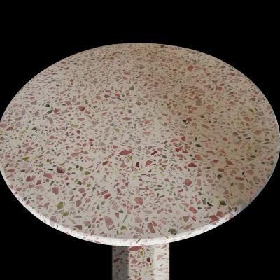 China Modern White Pink Flooring Terrazzo Floor Slab Artificial Terrazzo Stone for sale