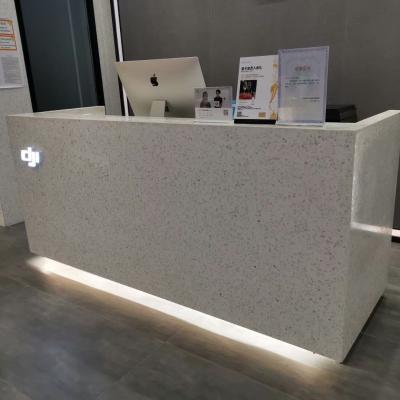 China Modern White Modern Design Cement Terrazzo Slabs Artificial Terrazzo Stone For Table Top And Wall for sale