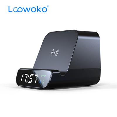 China 4000mah Mobile Phone Speaker Alarm Clock 5W Wireless Multifunctional Charger for sale