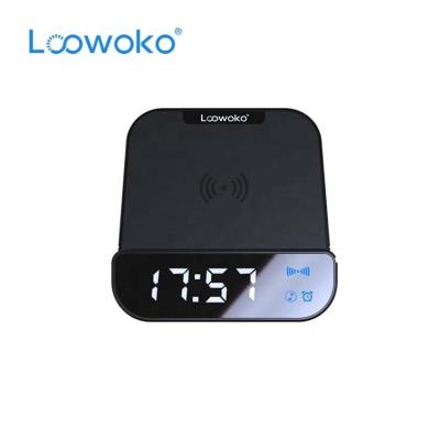 China China Supplier 5W Cell Phone Wireless Charger Portable Mobile Speaker Alarm Clock Wireless Charging for sale