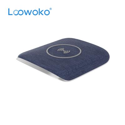 China Mobile Charger Fabric Plus Metal Qi Pad 15W Wireless Charging Fast Charging for sale