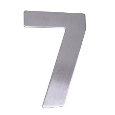 China Modern Room Simple Numbers Stainless Steel Number 7 With Screw Can Do Desktop Room Numbers for sale