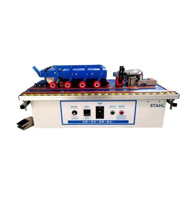 China Building material SINO STAHL DIY16 semi automatic woodworking mdf polish edgebander pvc curved edging machine prices from stores small for sale