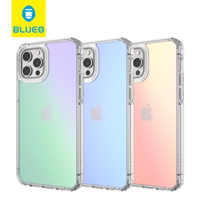 China BLUEO Shockproof Rainbow Colorful Custom Cell Phone Cover for 12 pro max cover phone case for iphone 13 pro max tiktok phone case for sale