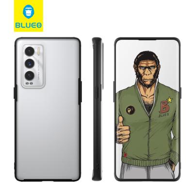 China BLUEO Anti-fall case translucent matte mobile back cover oppo find reno oppo x2 ace pro transparent tpu case for realme gt master IQOO for sale