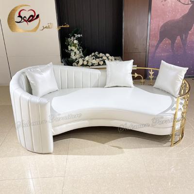 China Latest Style Customized Luxury Elegant Wedding Event Stainless Steel Sofa Set Furniture for sale