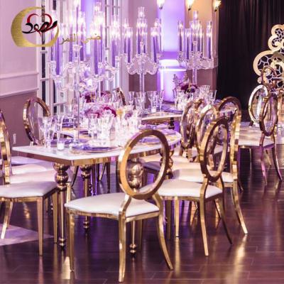 China Customized Half Moon Table Furniture Mirrored Design S Shape Glass Serpentine Dining Table for sale