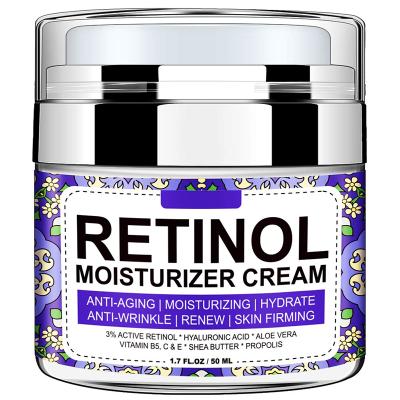 China Amazon Skin Care Suppliers Anti Aging Organic Anti Aging Wrinkles Anti Firming Facial Cream Moisturizer Retinol Cream for sale