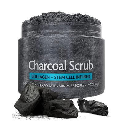 China Best Selling Exfoliator Body Scrub Organic Powerful Face Skin Care Cleanse Exfoliating Charcoal Coconut Cleansing Body Scrub for sale