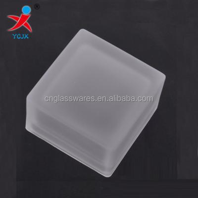 China Lighting Shade Machine Pressed Clear Acid Frosting Square Glass Lampshade Light Cover for sale