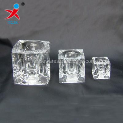 China Lampshade pressed clear glass cube for glass lampshade /square cover pendant lamp for sale