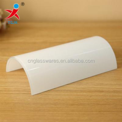 China White Colored Curved Glass Shade Glass Shades for sale