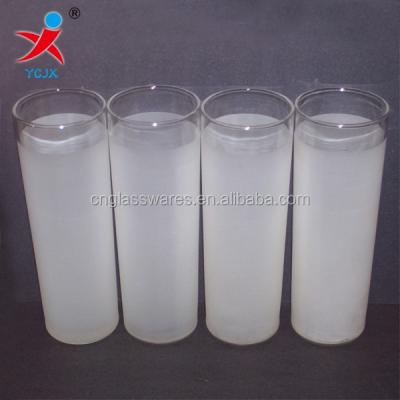 China Frost Glass Tube Handmade Sandblasting White Frosted Borosilicate Glass Tube For Chandelier Light for sale