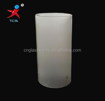 China Yellow Wire Wrapping Frosted Glass Lampshade Tube Frosted Glass Lampshade For Dinner Room Decoration for sale