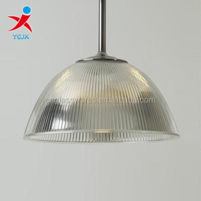 China For Home Large Holophane Pendant Light Clear Glass Stripe Globe Large Decoration Pendant Lighting for sale