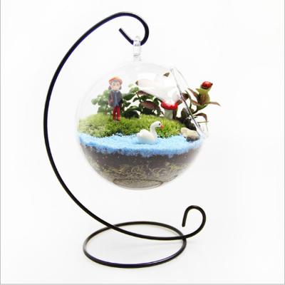 China Factory Clear Mini Glass Greenhouse Air Vases Desktop Transitional Home Flower Decorative Hanging Glass Aquarium for sale