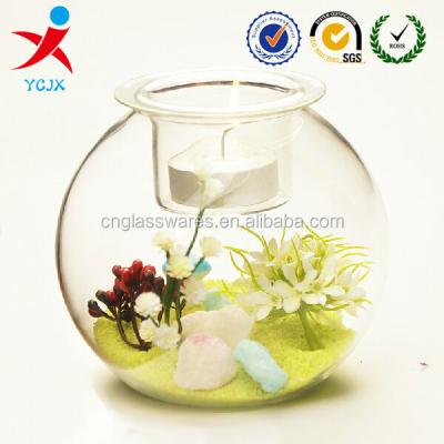 China China DIY MINI GREENHOUSE GLASS GLOBE CLEARLY WITH CANDLE HOLDER for sale